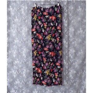 Vintage 40s Floral Rayon Scrap Fabric 1940s Retro Flowers Boho 31 X 38 Inches